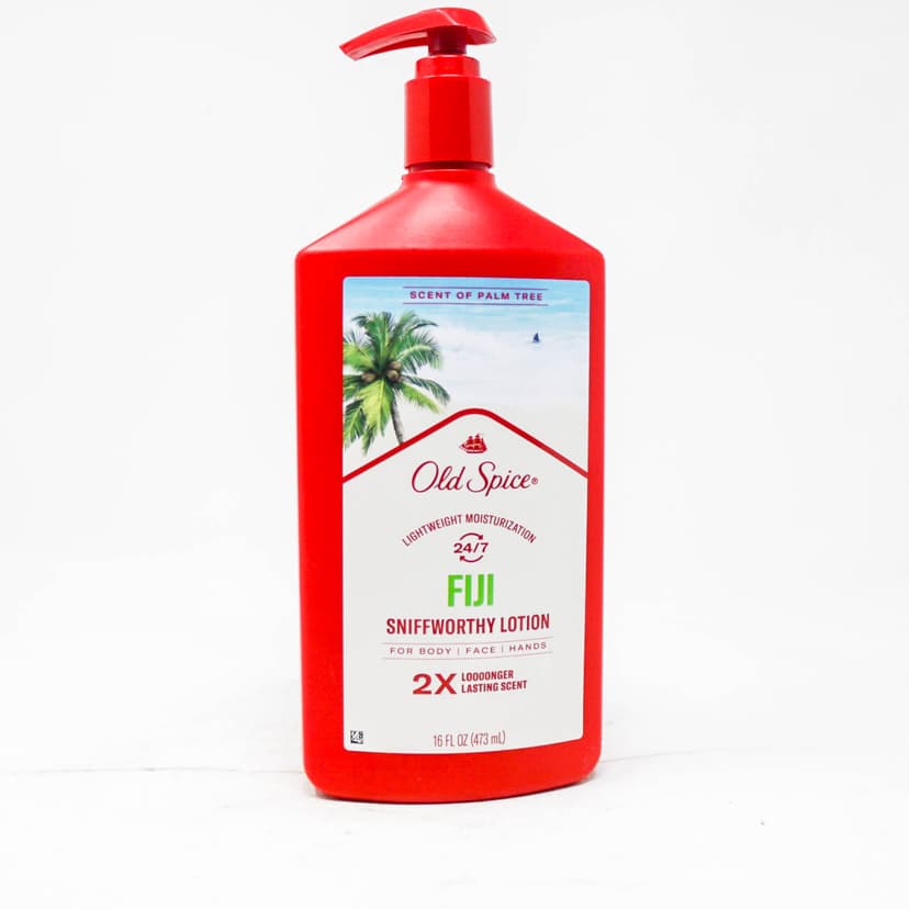 Old Spice Fiji Sniffworthy Lotion, Lightweight Moisturizer, 16 fl oz (473 mL) – Scent of Palm Tree