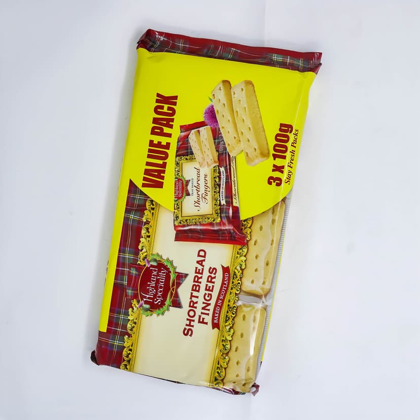 Highland Speciality Shortbread Fingers Value Pack – 3 x 100g