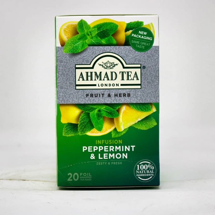 Ahmad Tea London Infusion Peppermint & Lemon – 20 Foil Tea Bags