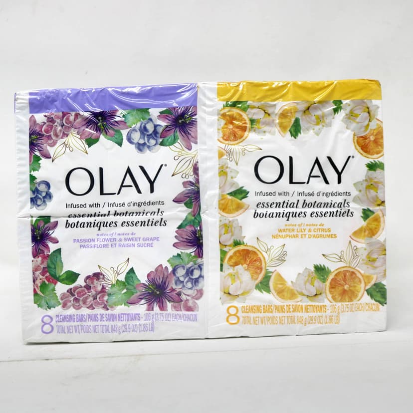 Olay Essential Botanicals Bar Soap – 16 Bars (106g each)