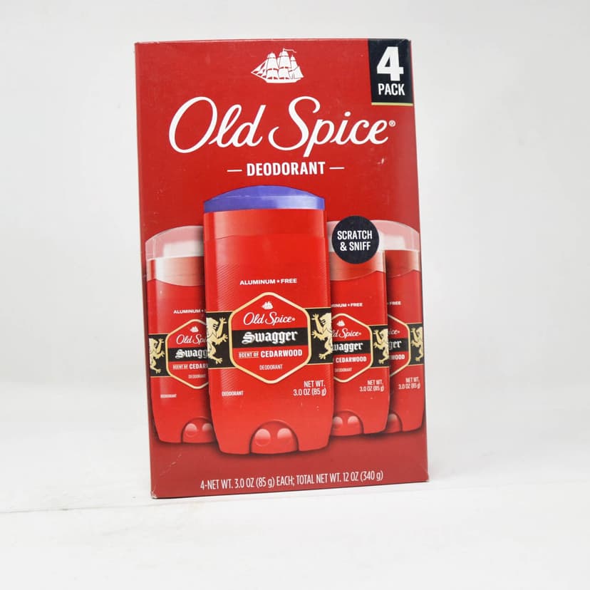 Old Spice Swagger Deodorant – Cedarwood Scent (4 Pack, 3 oz each)
