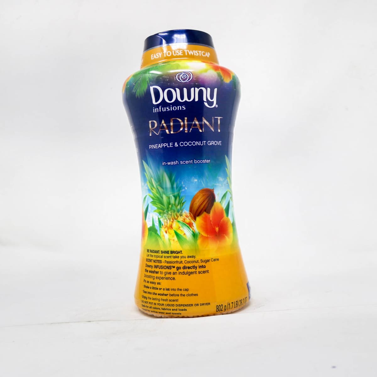 Downy Infusions Radiant In-Wash Scent Booster, Pineapple & Coconut Grove, 802g (1.76 lbs)