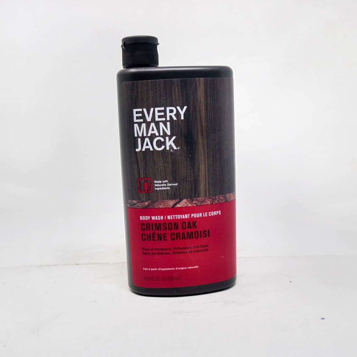 Every Man Jack Body Wash, Crimson Oak, 16.9 fl oz (500 mL) – Naturally Derived Ingredients, Free of Parabens, Phthalates & Dyes