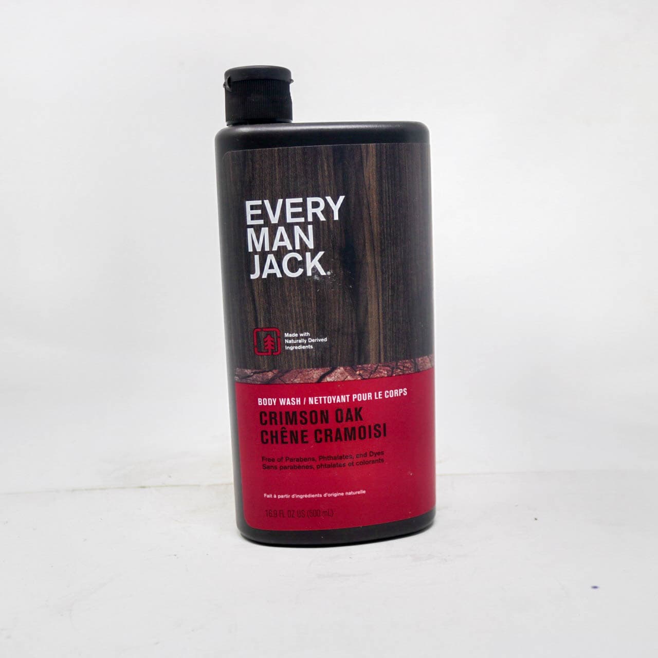 Every Man Jack Body Wash, Crimson Oak, 16.9 fl oz (500 mL) – Naturally Derived Ingredients, Free of Parabens, Phthalates & Dyes