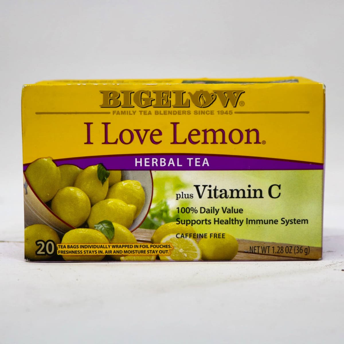 Bigelow I Love Lemon Herbal Tea plus Vitamin C
