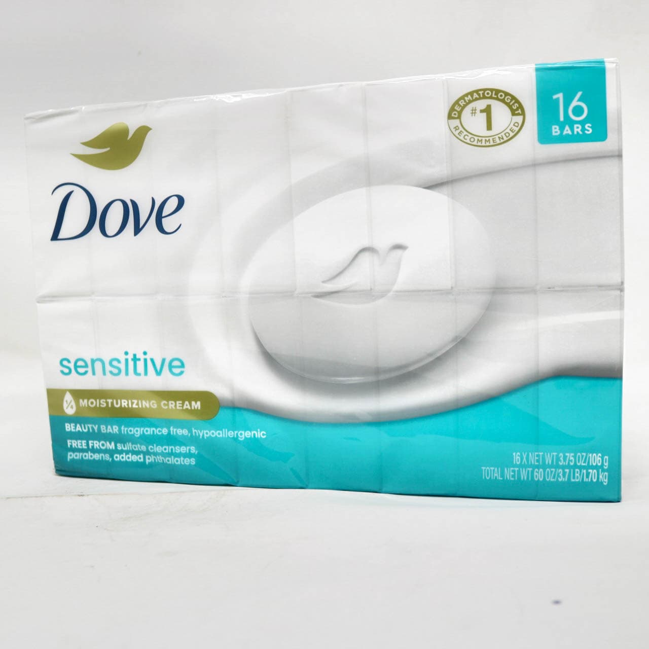 Dove Sensitive Beauty Bar with Moisturizing Cream – 16 Bars