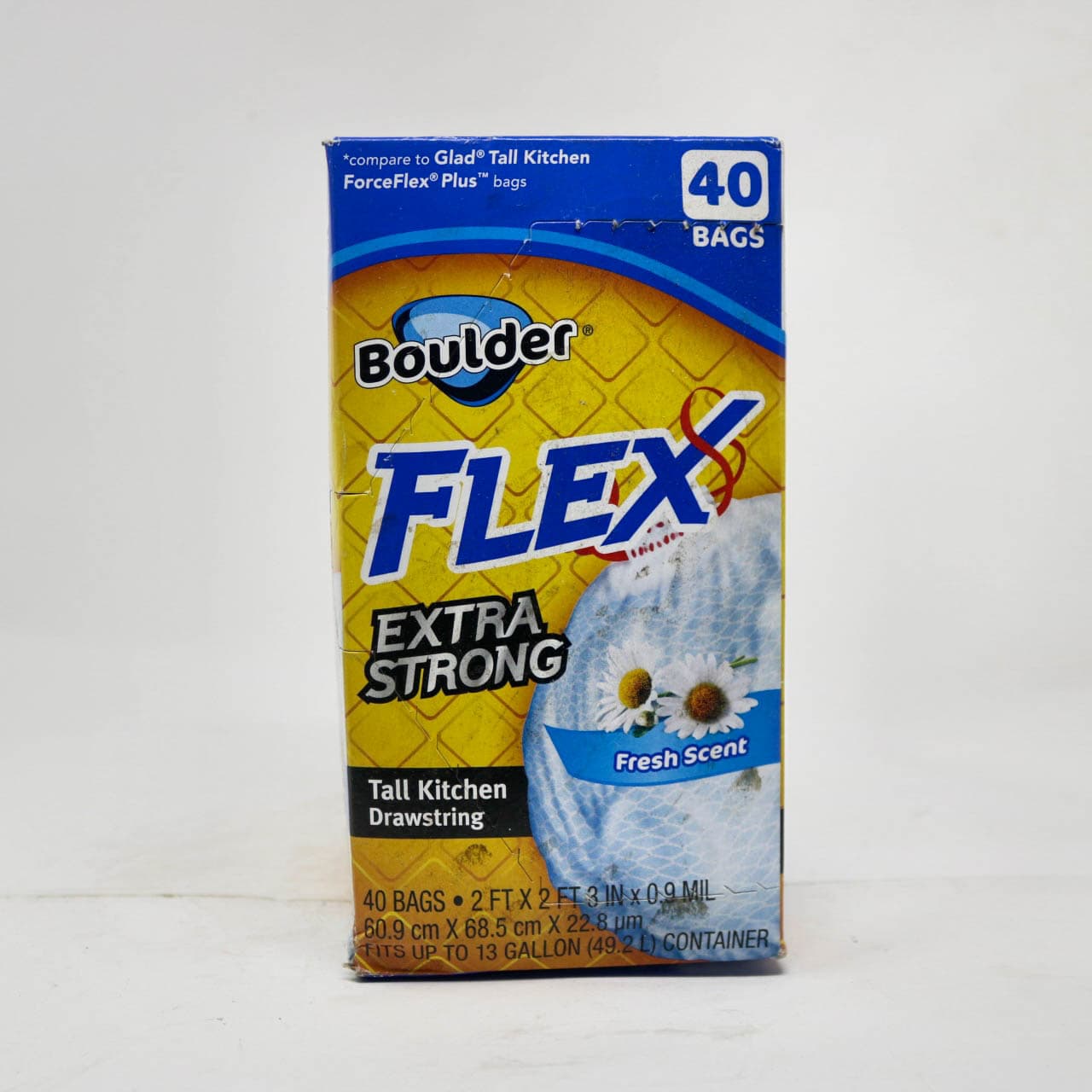 Boulder Flex Extra Strong Tall Kitchen Drawstring Bags – 40 Bags