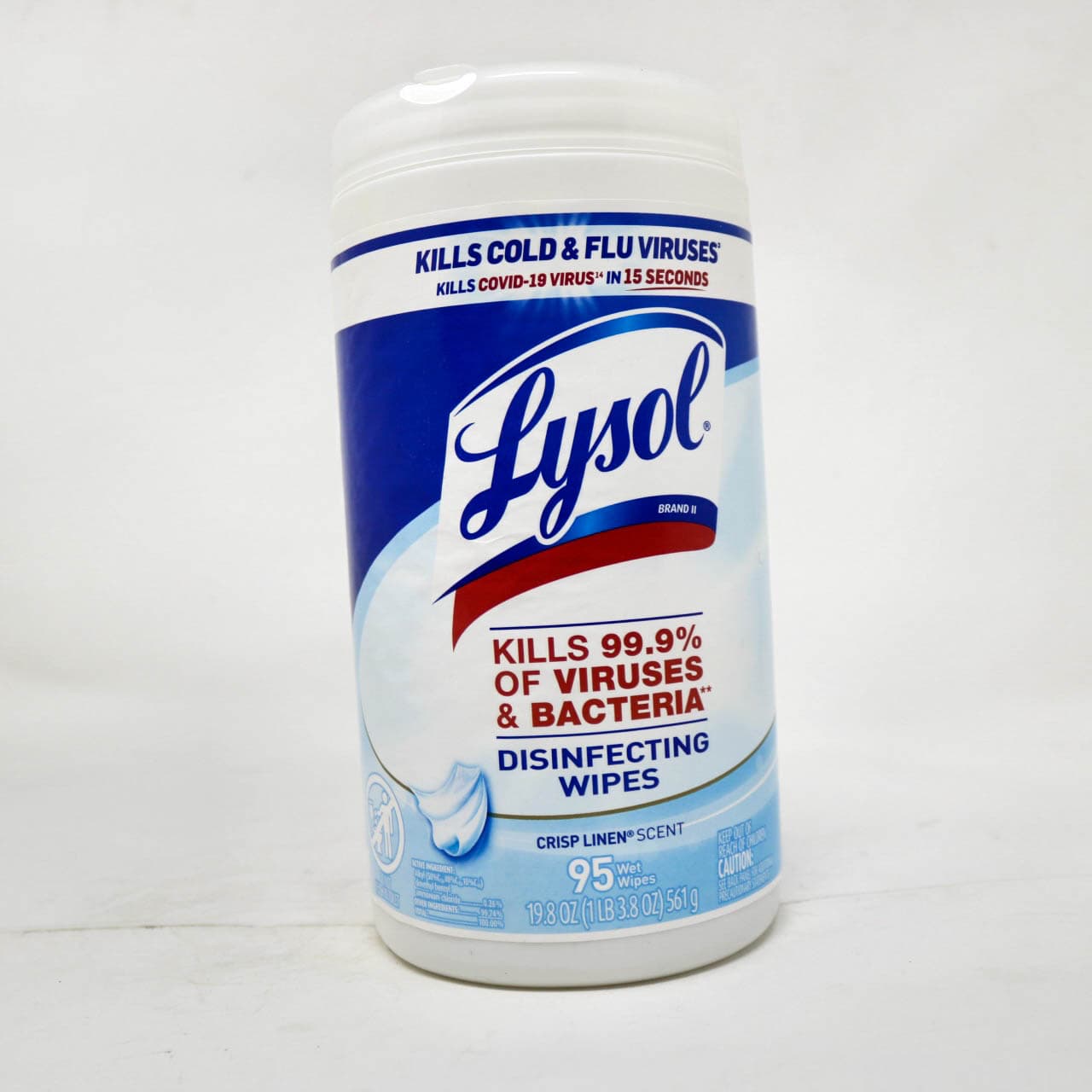 Lysol Disinfecting Wipes – Crisp Linen, 95 Wet Wipes (19.8 oz)