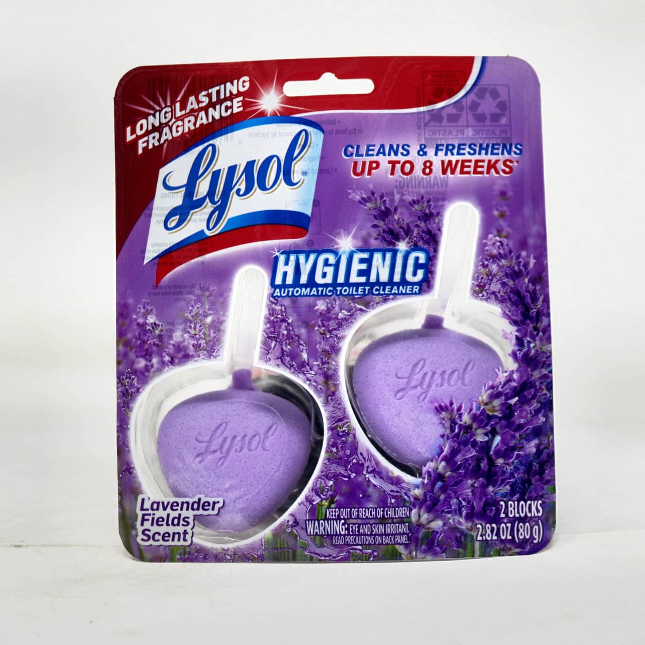 Lysol Hygienic Automatic Toilet Cleaner – Lavender Fields Scent (2 Blocks, 2.82 oz / 80 g)