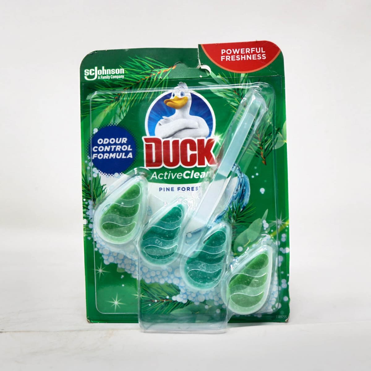 Duck Active Clean Toilet Rim Block – Pine Forest (3 x 40g)