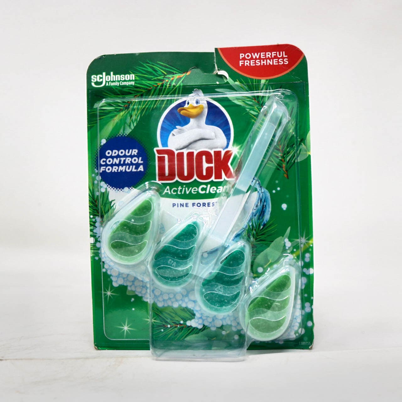 Duck Active Clean Toilet Rim Block – Pine Forest (3 x 40g)