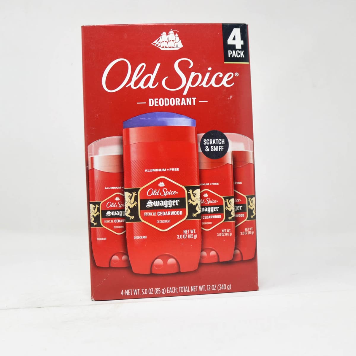 Old Spice Swagger Deodorant – Cedarwood Scent (4 Pack, 3 oz each)