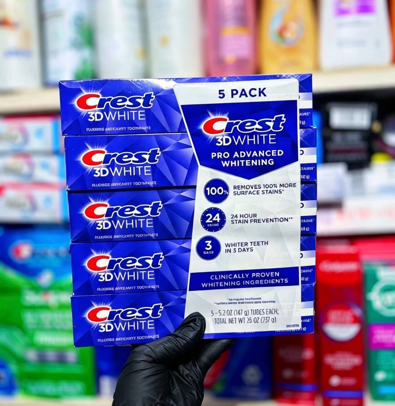 Crest 3D White Pro Advanced Whitening Toothpaste – 5 Pack