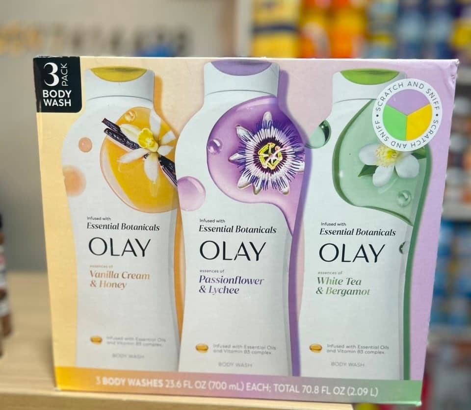 🧴 Olay Essential Botanicals Body Wash 3‑Pack