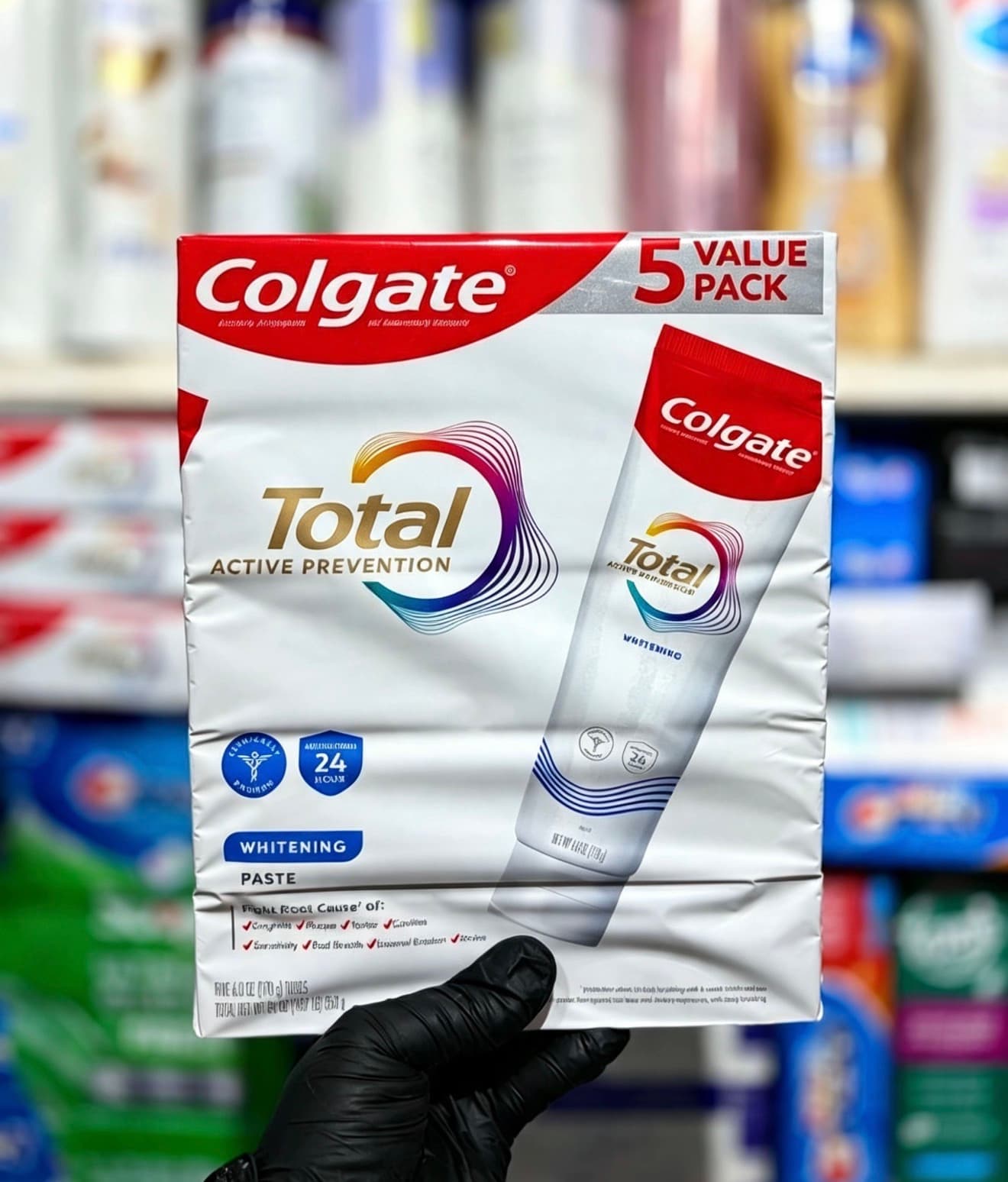 Colgate Total Active Prevention Whitening Toothpaste – 5 Value Pack